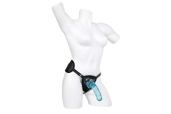 Crystal Pleasures Aqua Blue Strap-on