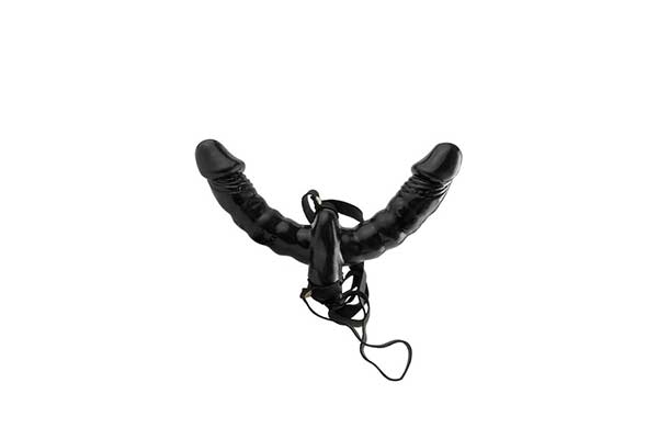 VIBRATING DOUBLE DELIGHT STRAP-ON